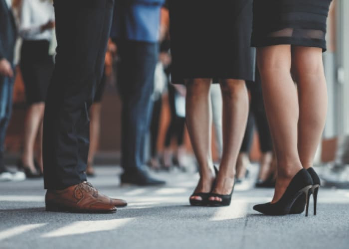 business people standing in the office coffee break