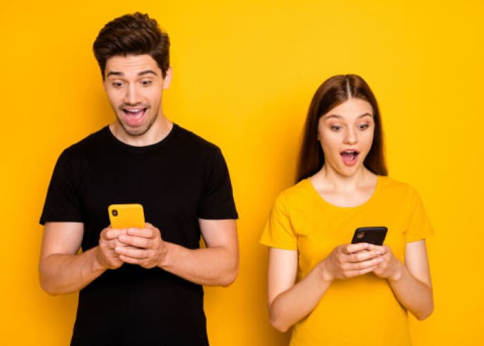 photo of cheerful lady overjoyed about receiving pick up lines